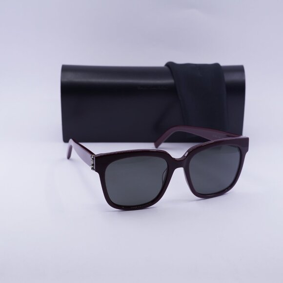 Saint Laurent SLM40 006 Square Sunglasses - Red/Grey - Picture 5 of 11